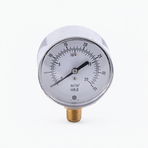 Manómetro de Presión Radial Electrochapado YE63A de 63 mm, Ajustable a Cero, de Hierro Fundido, para Medición de Baja Presión - Product Image 1