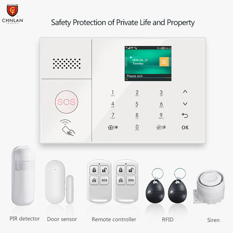 Tuya Smart Home Sicherheits system Wireless Home Alarm Kit RFID WiFi GSM Alarmsystem