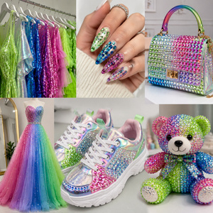 โรงงานโอลียา ขายส่งคริสตัล A4 แบบติดร้อน สีเขียวเข้ม สำหรับตกแต่งเล็บ เสื้อผ้า กระเป๋า งานฝีมือเด็ก - Product Image 6