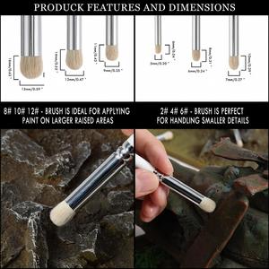 2026 Luxury Acrylic <b>Paint</b> Brushes Set 6 Sizes Goat Hair Dry Brushes for Watercolor & Oil Painting Hobby Detail <b>Paint</b> Brush Model - Product Image 4
