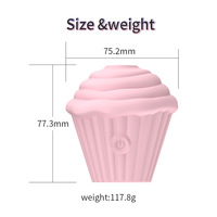 Jouet sexuel pour femme, vibromasseur suceur clitoridien en forme de cupcake, vibromasseur en forme de cornet de glace, suceur de tétons et de clitoris, vibromasseur en silicone pour adultes