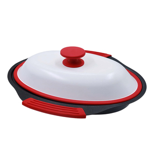 Multifunctional Microwave Oven-Compatible Miniature Nonstick <strong>Pan</strong> with Lid for Crispy <strong>Grilling</strong> &amp; <strong>Frying</strong> Recipes - Product Image 1