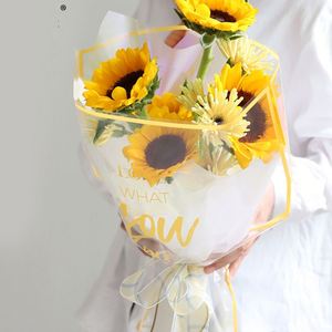 ถุงพลาสติกใสสำหรับห่อดอกไม้ 30 ชิ้น/ล็อต  กระดาษแก้วใสสำหรับห่อช่อดอกกุหลาบ วัสดุสำหรับร้านดอกไม้ - Product Image 5