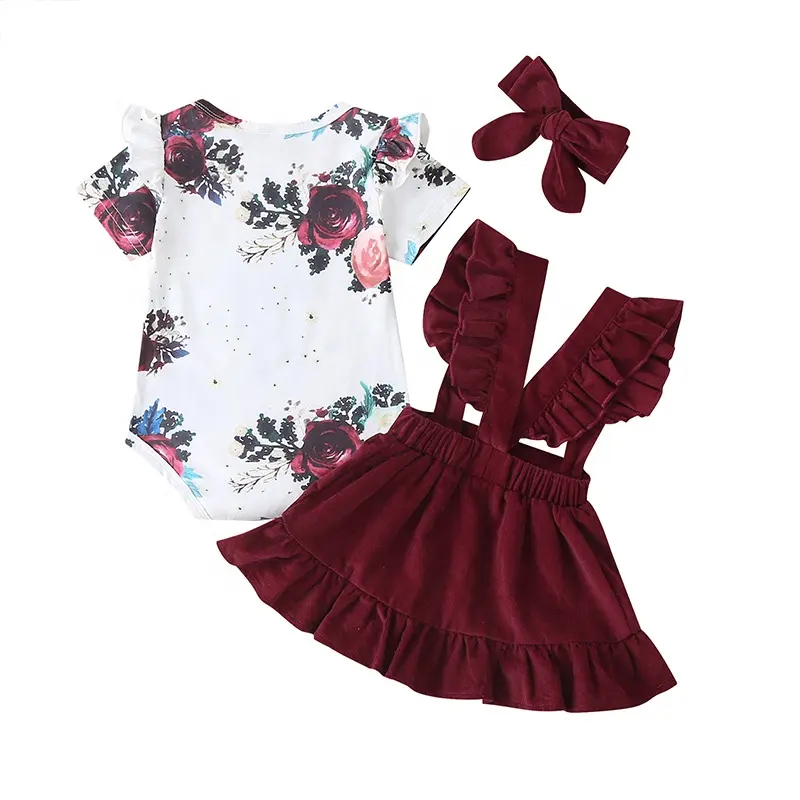 Clothing Set For Bady Girl 9-24 Months Short Sleeve Suit Toddler Infant Clothes Set Fashion Baby Wear For Newborn Baby Girl