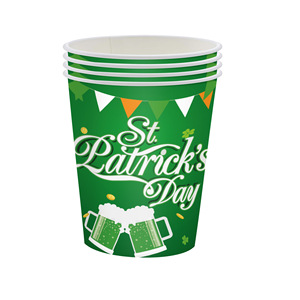 Bannière de fête Shamrock pour la Saint-Patrick, vaisselle jetable en plastique et en papier, ensemble de décoration pour la célébration des fêtes irlandaises - Product Image 3