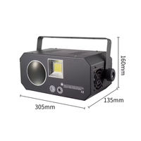 Projecteur laser LED UNOXINE 80W RGBW 3-en-1 haute luminosité avec effets floraux pour discothèque, DJ, karaoké, fête, doté de 8 gobos et de 7 couleurs pour la scène