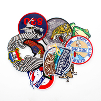 Patch brodé personnalisé avec logo, thermocollant, appliques pour vêtements, badges brodés en chenille pour chapeaux et chemises