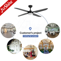 1 ventilador de techo stshine 52 pulgadas 4 aspas de plástico ventilador de techo led decorativo con luz