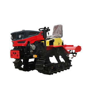 Small Track Rotary Tiller Gasoline Engine Farm <b>Cultivator</b> Red Easy To Operate - Product Image 1