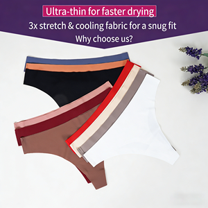 <span class=keywords><strong>Slip</strong></span> Donna in Seta Ghiaccio <span class=keywords><strong>Senza</strong></span> Cuciture, Invisibili, Morbidi, Traspiranti ed Elasticizzati per Uso Quotidiano - Product Image 3