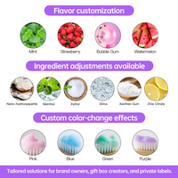 Comprimés de dentifrice à base de plantes du fabricant OEM pour enfants Élimination de la plaque sans fluorure à changement de couleur pour dents sensibles à la maison