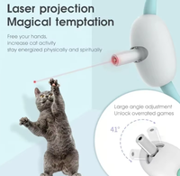 Collier laser pour chat 123pets LM2201, pointeur intelligent, angle réglable à 41 degrés, alimentation Type-C, 5 heures d'autonomie, boîte en plastique PC de 8 à 12 pouces