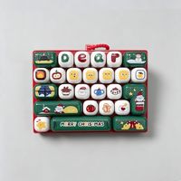 Porte-clés mécanique LED style Noël USA, clavier à touches, anti-stress, jouet de décompression, Vk