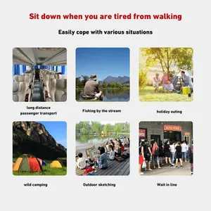 <span class=keywords><strong>Silla</strong></span> plegable portátil para exteriores con bolsa de almacenamiento Metal ligero Cojinete fuerte <span class=keywords><strong>Paseo</strong></span> cómodo - Product Image 2