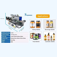 Machine d'étiquetage automatique électrique personnalisée en usine, respectueuse de l'environnement, à écran tactile, pour bouteilles et boîtes de conserve