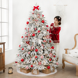 <span class=keywords><strong>Albero</strong></span> <span class=keywords><strong>di</strong></span> <span class=keywords><strong>Natale</strong></span> Artificiale Bianco Innevato con LED <span class=keywords><strong>di</strong></span> Lusso, 5FT/6FT/7FT, in PE e PVC Misto, <span class=keywords><strong>per</strong></span> Decorazioni <span class=keywords><strong>di</strong></span> Case e Hotel - Product Image 4