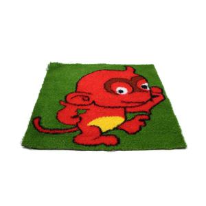 Dessin animé singe décoratif coloré Faux gazon tapis enfants gazon artificiel tapis matière plastique - Product Image 2