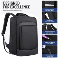 Sacs à dos pour ordinateur portable de qualité Oxford Compartiment de charge USB étanche Sac à dos pour homme avec logo personnalisé