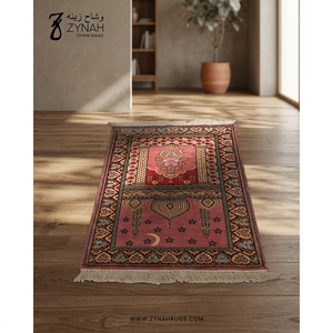 High Demand Luxury Wool Modern Washable Anti-Slip Handmade Floral Square High Pile Reversible Prayer Carpet Islamic Rug Camping - Product Image 4