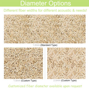 Акустическая панель Qinsound из древесной шерсти для потолков и стен: огнестойкая, шумопоглощающая, современная, для контроля звука в помещениях - Product Image 2