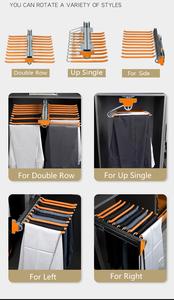 HNOSS Quincaillerie de garde-robe Porte-pantalon en métal à montage supérieur Organisateur de <span class=keywords><strong>placard</strong></span> simple brut Porte-pantalon caché - Product Image 6