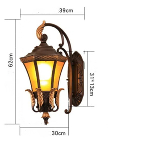 Luz de pared de jardín, lámpara de pared para patio <span class=keywords><strong>exterior</strong></span>, decoración de Patio, acabado de bronce, <span class=keywords><strong>Exterior</strong></span> candelabro, Bombilla, iluminación de paisaje de patio - Product Image 3