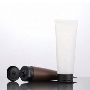 Wholesale 100ml Shiny Brown Clear <b>Plastic</b> Lotion Squeeze <b>Tube</b> With Flip Top Lid <b>Tube</b> Cosmetique - Product Image 4
