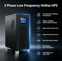 Onduleur triphasé basse fréquence en ligne 380V 10KVA à 200KVA PF0.8 avec contrôle DSP et transformateur d'isolement galvanique pour centre de données