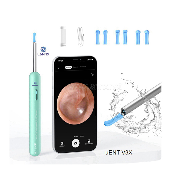 LANNX UENT V3X Popular Wifi Visual Ear Cleaner Camera Visual Ear Cleaning Kit Ear Wax Removal Tools With Wireless Otoscope
