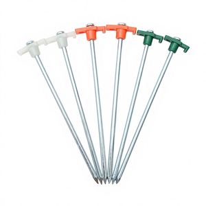 Estacas de Plástico Reforzadas de Acero para Tiendas de Campaña y Gazebos de Playa, Resistentes al Viento, de 7mm de Ancho y Largadas, para Exteriores - Product Image 1