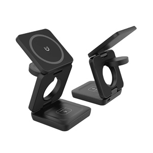 Station de charge sans fil rapide 3 en 1 15W Smart Multi-Function Magnetic for Lighting Smart Watch Type-C Interface for US Socket - Product Image 2