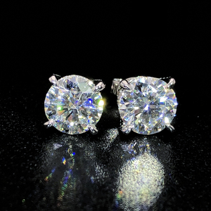 Custom Real S925 Sterling <strong>Silver</strong> 9K 10K 14K 18K <strong>Solid</strong> Gold <strong>Earrings</strong> D VVS GRA Moissanite IGI Lab Grown Diamond Studs <strong>Earrings</strong> - Product Image 4