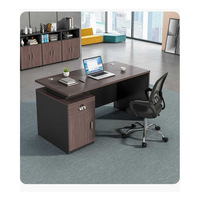 Bureau d'écriture ergonomique simple en bois avec tiroirs, poste de travail moderne pour la maison et l'école, mobilier durable