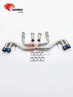 Système d'échappement pour Chevrolet Corvette C8 6.2L |   Collecteurs à haut débit, tube en X, tube intermédiaire, Catback / Embouts noirs ou bleu brûlé