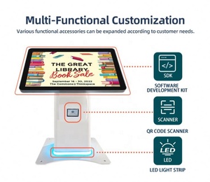 Tabletop 10.6/21.5'' Standing Touch Screen Kiosk 80mm QR <b>Scanner</b> POS Holder Optional Self Ordering Payment Machine POS Kiosk - Product Image 3