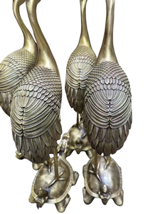 شموع نحاسية على الطراز العتيق من النحاس الأصفر والبرونز مع تصميمات رافعة وسلاحف التنين - Product Image 4