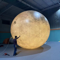 Ballon gonflable lumineux suspendu pour le Festival de la Mi-Automne, modèle de dessin animé astronaute avec lapin lunaire et huit planètes