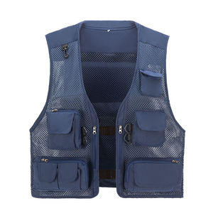 High Quality Custom Print Logo Men Work Cargo Photographer Black PVC Foam Utility <strong>Vest</strong> Coinno Ocean Boat Fishing - Product Image 2