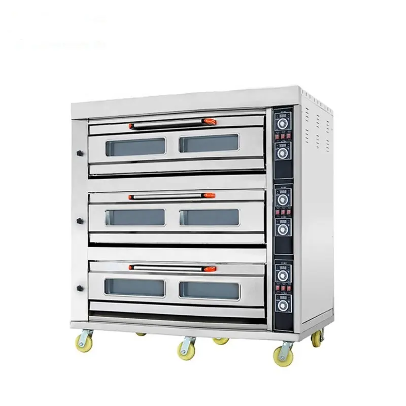 Profession eller Bäckerei hersteller 3 Deck 9 Tabletts Edelstahl Backbrot Gasofen