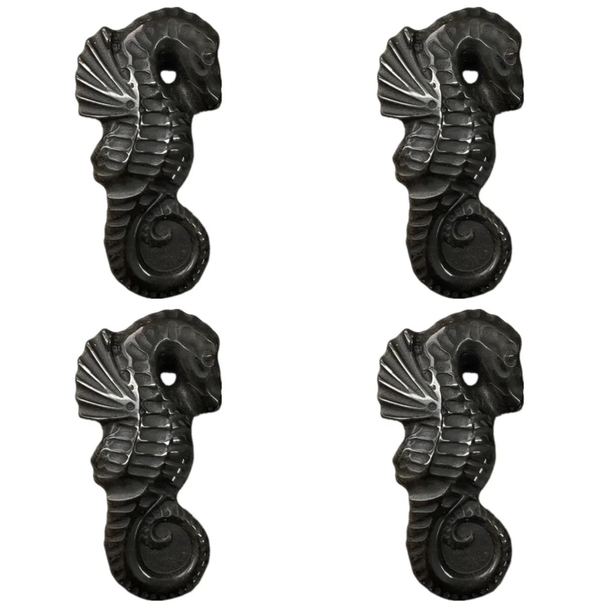 クリスタル彫刻卸売手彫り天然黒黒曜石タツノオトシゴ使用ヒーリングクリスタル家の装飾