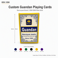 Cartes à jouer en papier Guandan personnalisées |   Marque Baoruiyuan |   Jeu de cartes de poker OEM ODM, boîte en papier durable et écologique, portable, pour usage familial