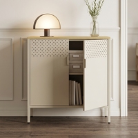 Buffet de rangement en acier, meuble de cuisine en métal, armoire à vin, buffet de salle à manger, armoire de rangement pour chambre à coucher
