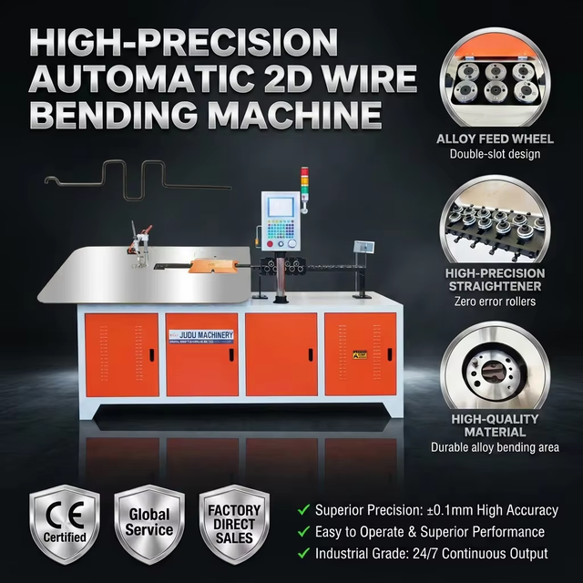 Brand Quality Assurance CNC Auto 2D Steel Wire Bending Machine With Wire Uncoiler 2D Wire Forming Machine with CE Certificate