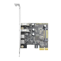 Kartu Ekspansi PCI-E ke USB 3.2 Gen1 5Gbps Metal & PCB dengan 2 Port USB 3.1 & 2 Port Tipe-C untuk Komputer Desktop (Tersedia)