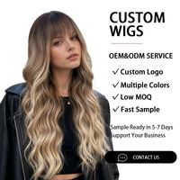 Perruque synthétique résistante à la chaleur, sans colle, avec ligne de cheveux naturelle, ondulations longues et ondulées, couleur blond cendré, pour femmes, fournie directement par l'usine