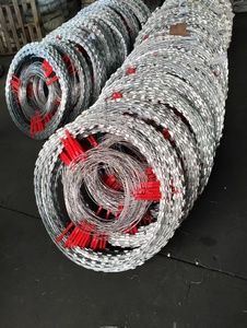 Bán hàng tốt nhất giá thấp concertina BTO-22 Dao cạo điện dây thép gai dẫn điện Lưỡi dây thép gai 500mm mỗi cuộn Chống leo lên hàng rào - Product Image 4