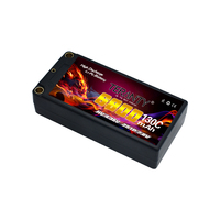 Baterai Lipo TERANTY 2S 7.6V 6800mAh 130C/260C dengan Steker Bullet XT60 5mm untuk Mobil Remote Control, Mobil Panjat Tebing, Model Mobil HV RC