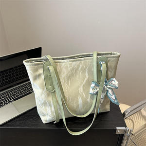 Sac à bandoulière pour femme, grand sac à main en PU avec ruban, sac fourre-tout pour femme - Product Image 4