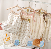 Baju Tidur Anak Musim Panas Motif Bunga Kartun Lembut Nyaman Bahan Modal Bernapas