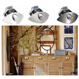 Serratura a pulsante senza chiave per ante di armadietti da <span class=keywords><strong>roulotte</strong></span>, serratura a mezzaluna per mobili marini e cassetti di camper - Product Image 6